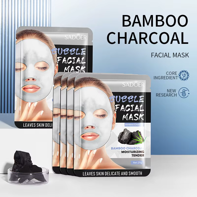 20 masques à bulles au charbon de bambou