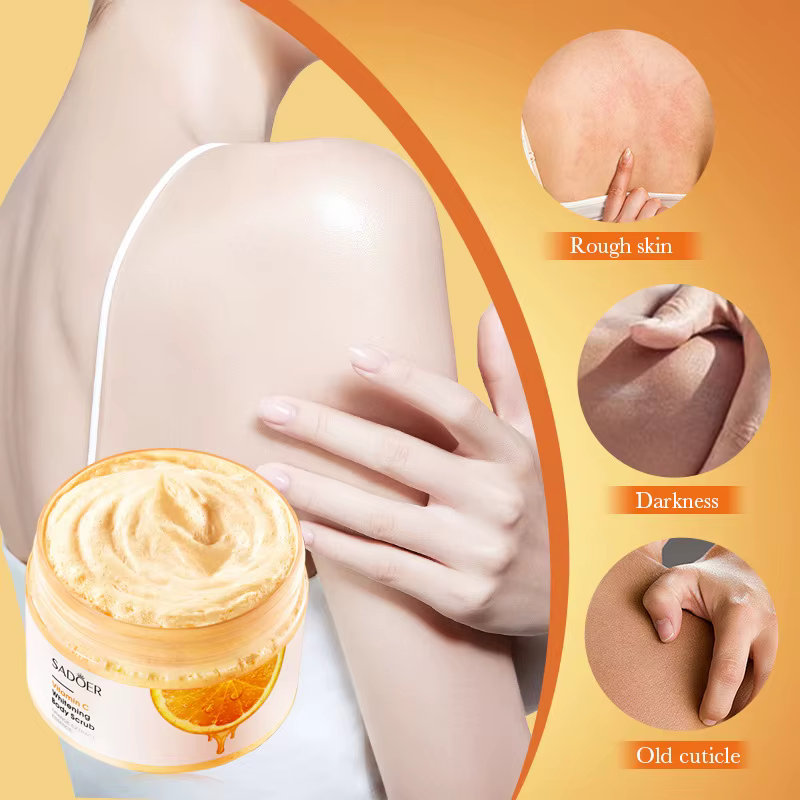 SADOER vitamine C gommage corporel éclaircissant hydratant Anti-rides exfoliant Lotion crème bras jambe