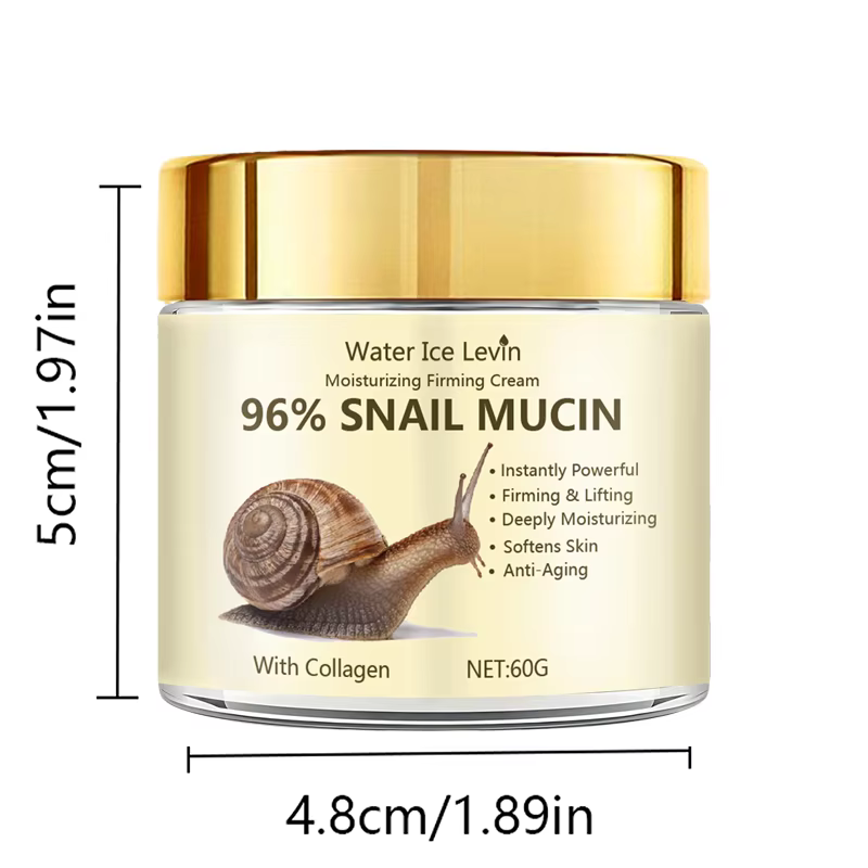 Crème raffermissante à la mangine d'escargot 96 % soulève et raffermit instantanément la peau. L'humidité profonde illumine la matité. Adoucit et lisse les patchs rugueux.