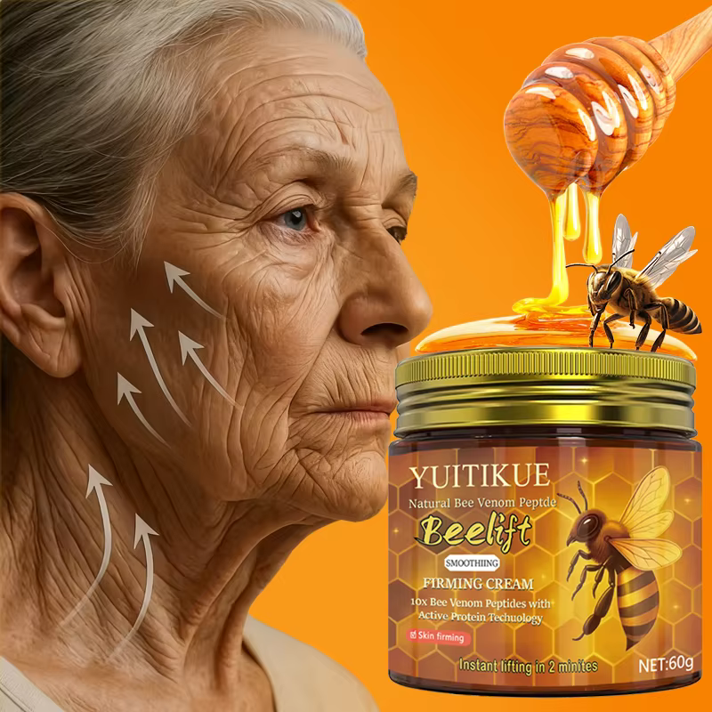 Crème raffermissante au peptide de venin d'abeille naturel avec 10 peptides de venin d'abeille et proteines actives, soulevant instantané dans deux minutes