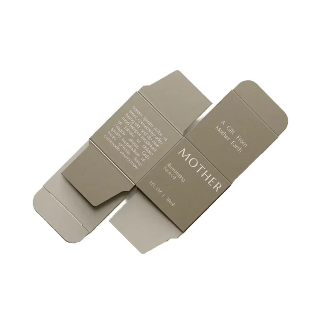 Boîtes d'emballage personnalisées pour produits de soin de la peau en sérum, avec pelliculage mat et impression en relief, adaptées au vernis à ongles.