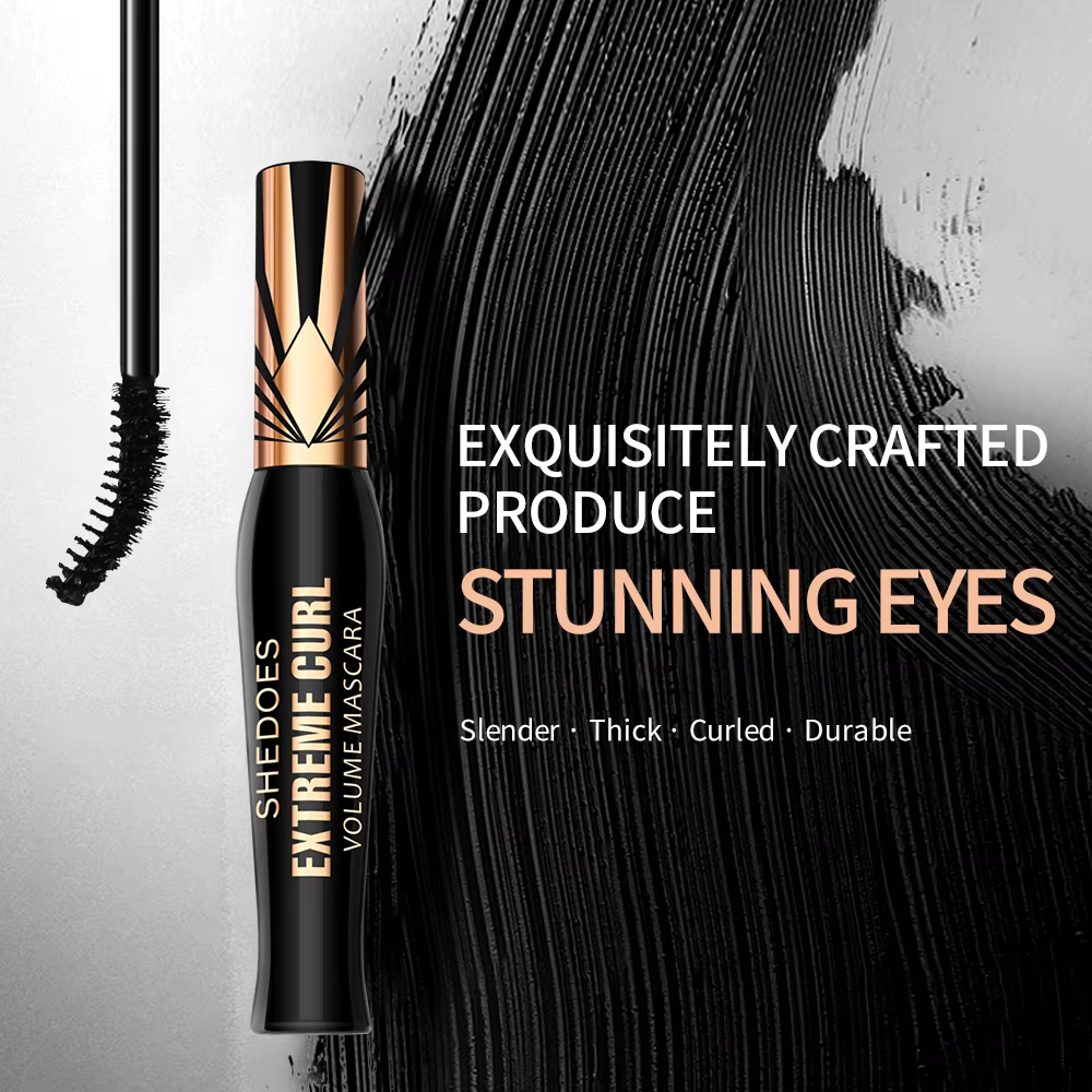Mascara épaississant et bouclant, léger, waterproof, anti-bavures et durable