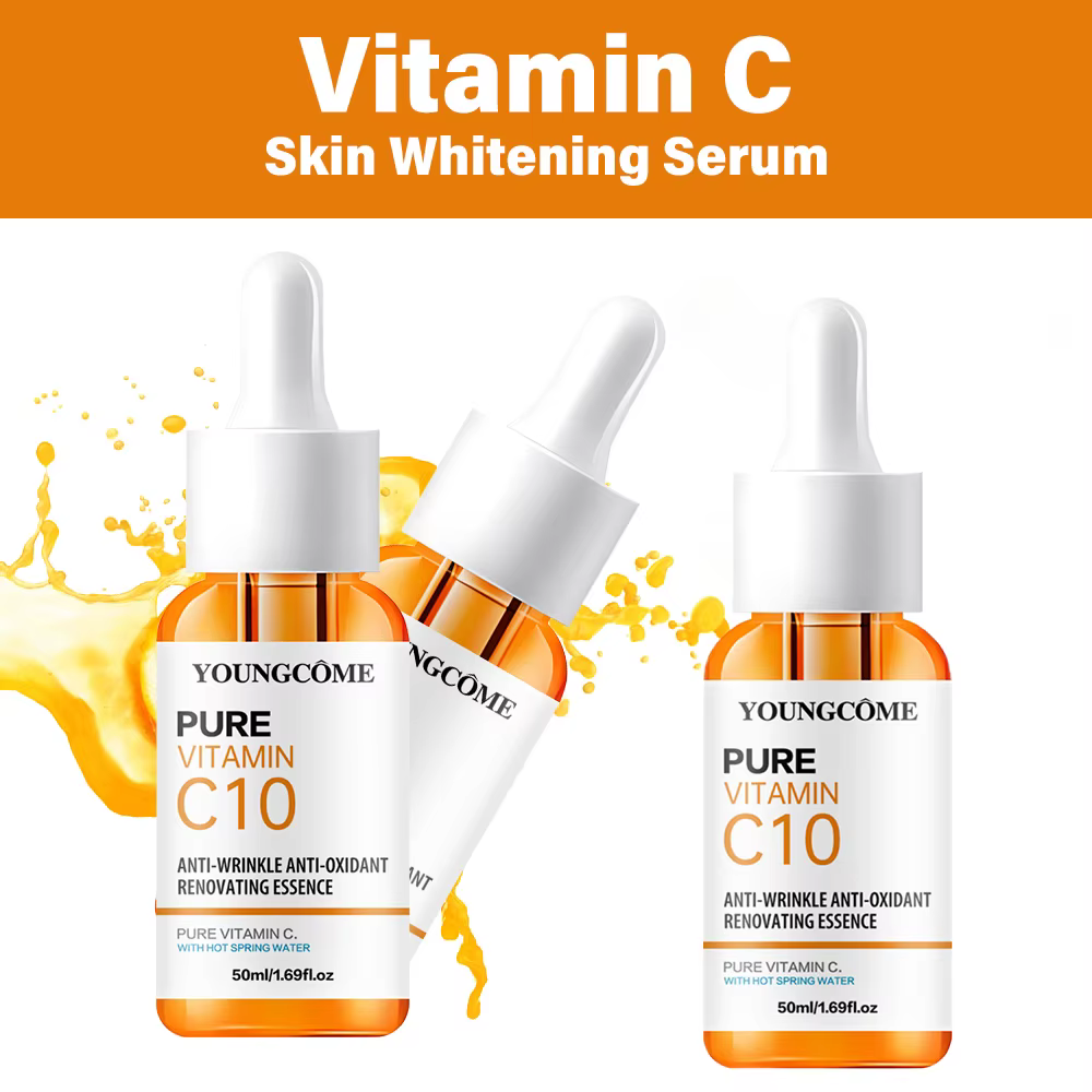 Vitamine C Essence pour le visage acide hyaluronique peau foncée éclaircir sérum estompe les ridules hydratant