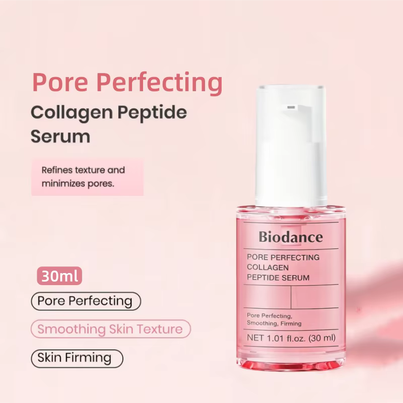 Sérum Coréen au Collagène et Peptides pour Affiner les Pores & Sérum Hydro Cera-nol, Essence Hydratante Apaisante pour le Soin des Pores du Visage 30ml