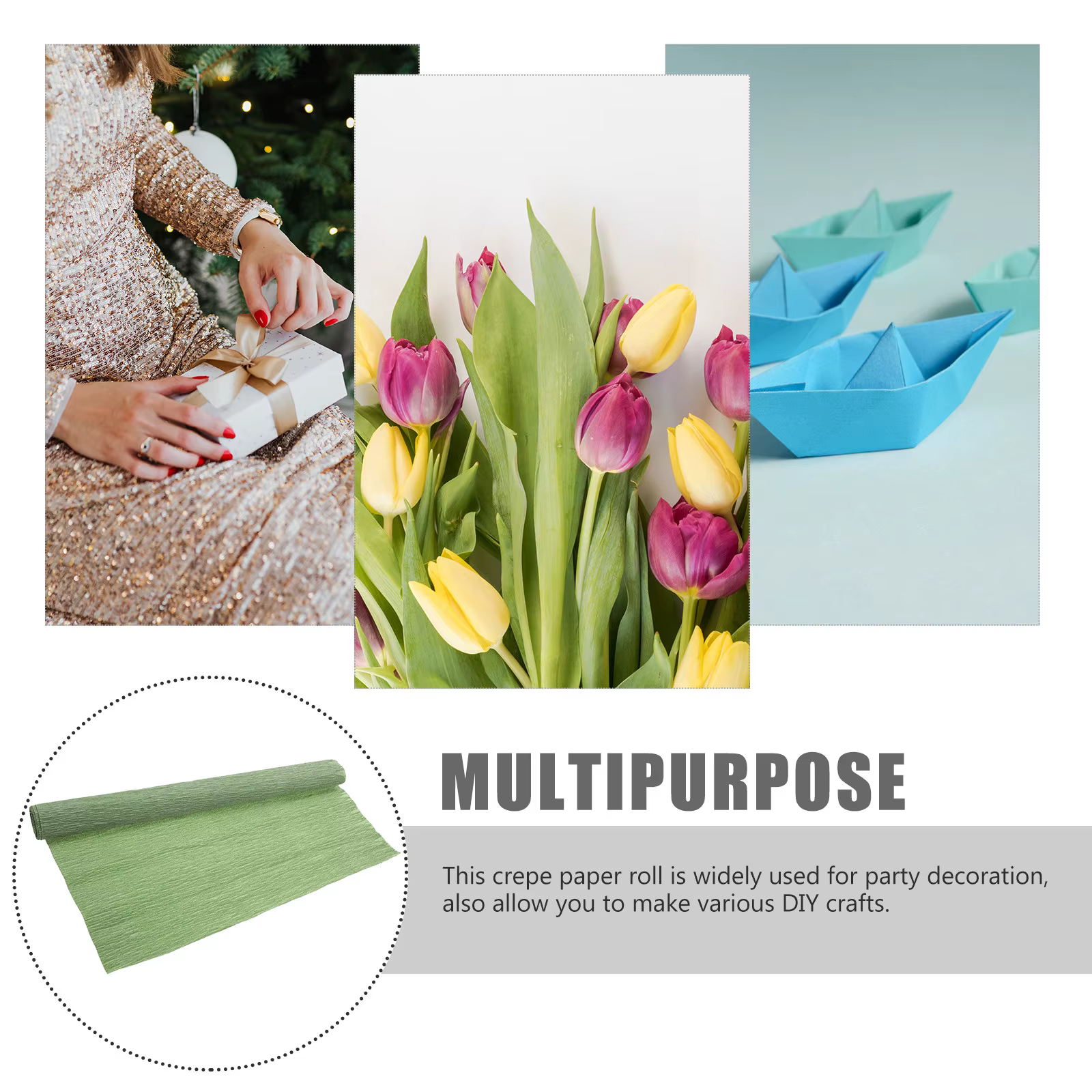 1 rouleau de papier crépon coloré, papier crépon italien extensible pour la fabrication de fleurs de mariage, toile de fond, artisanat floral, emballage cadeau, ornement
