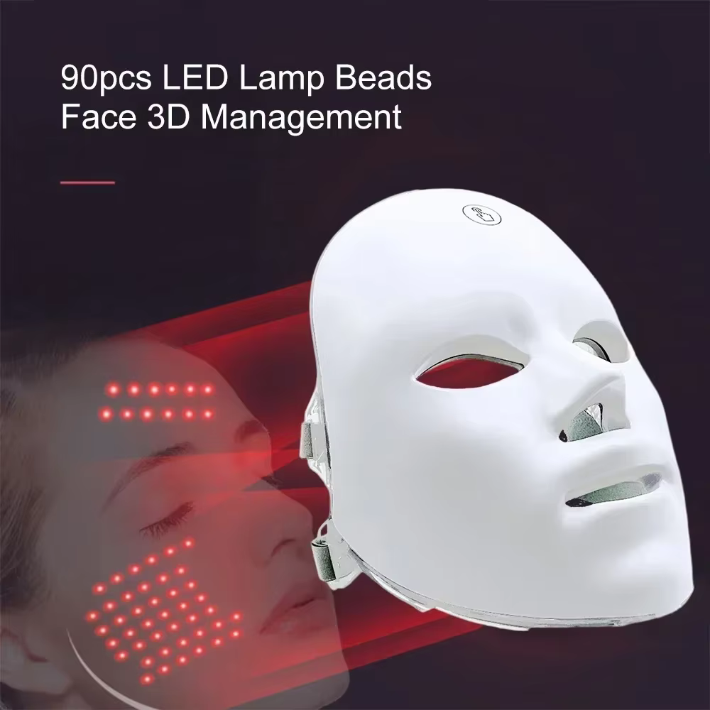 Masque facial LED, thérapie à la lumière