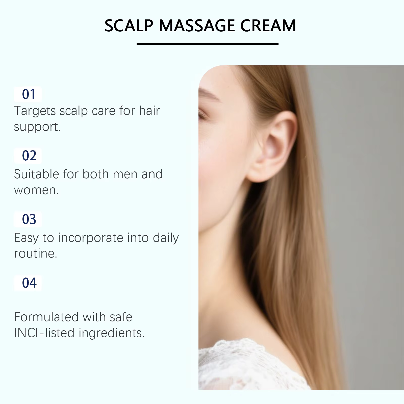 Crème de massage capillaire à la kératine hydratante