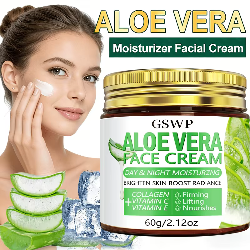 Crème hydratante à l'aloe vera GSWP. Hydrate jour et nuit