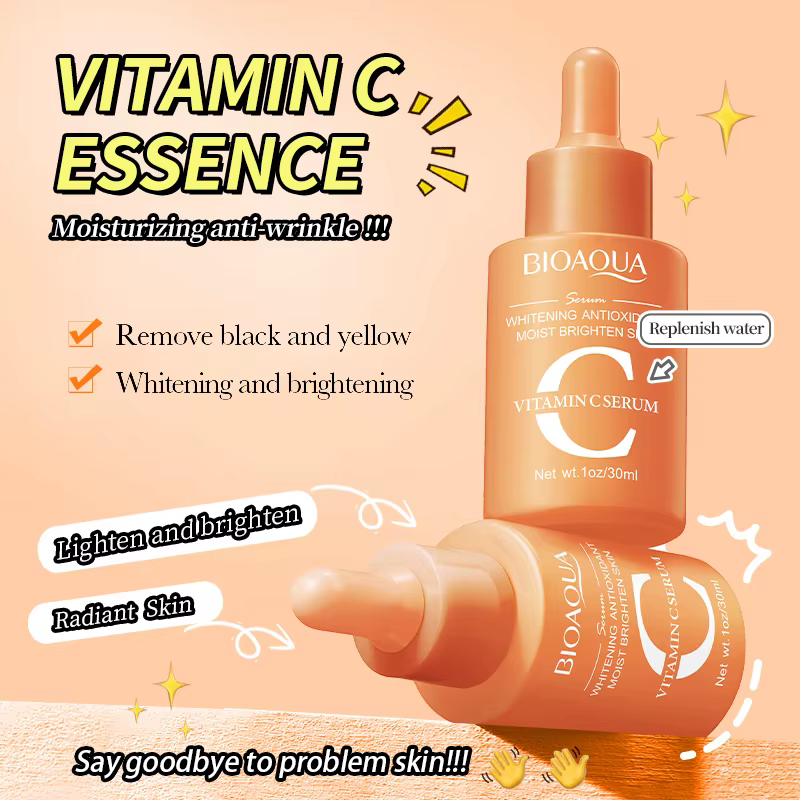 BIOAQUA vitamine C rétinol acide hyaluronique sérum pour visage hydratant Anti-rides Anti-âge blanchissant Essence