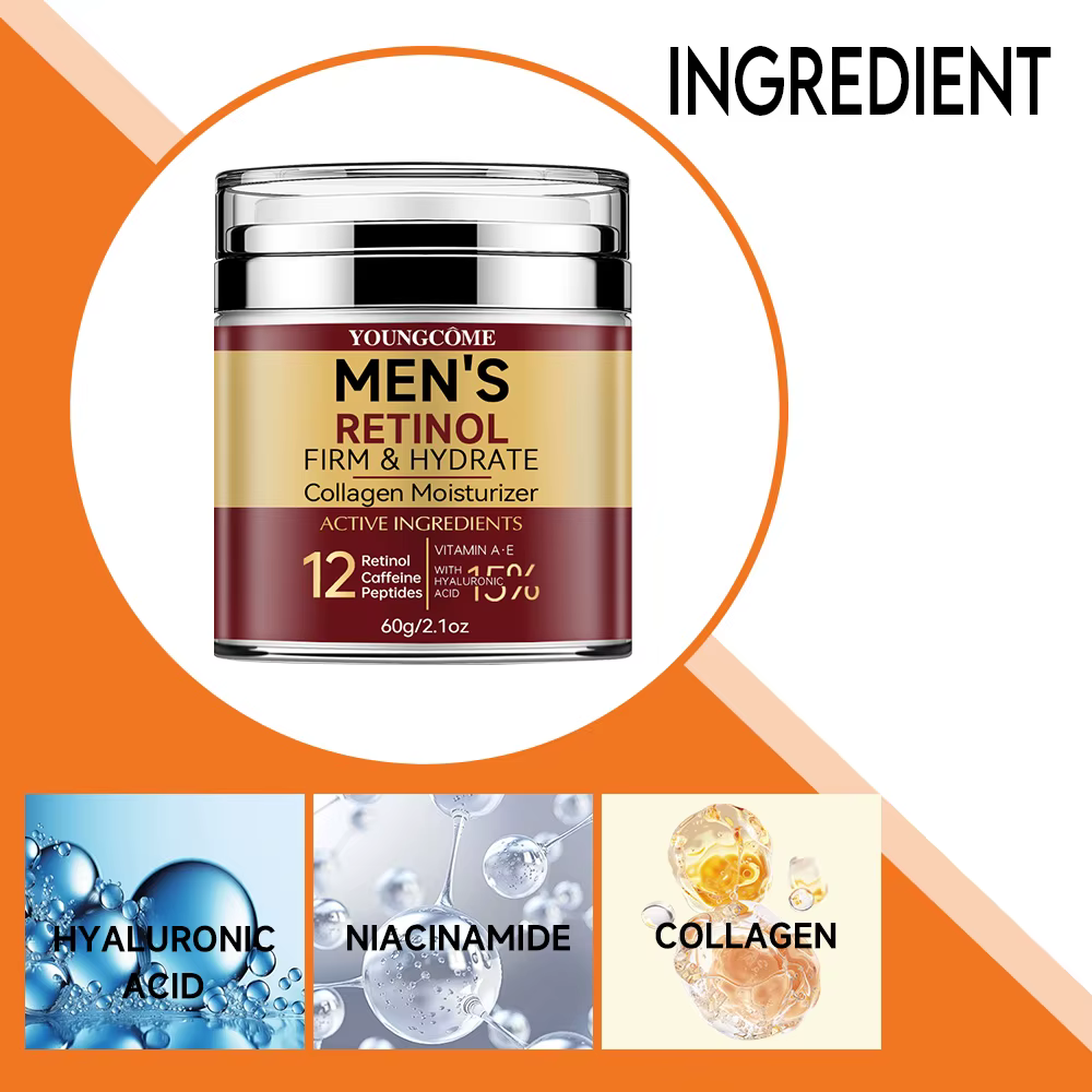 Crème pour le visage raffermissante au rétinol pour homme