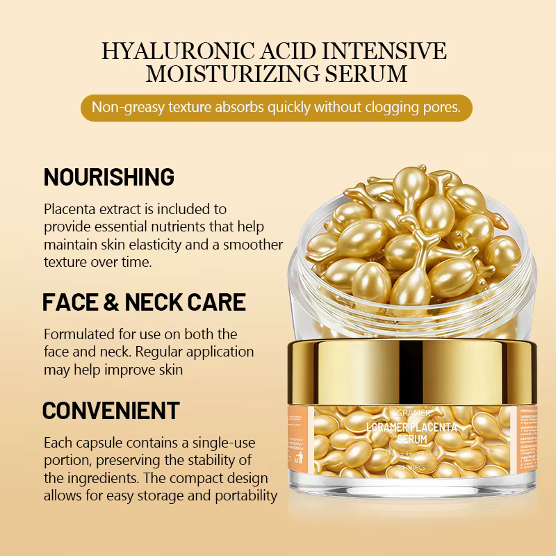 30/60/120 Capsules d'Essence Visage Hydratante en Profondeur à la Vitamine E