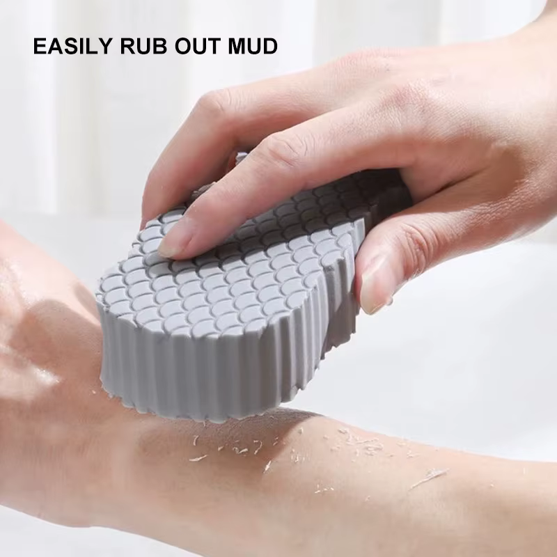 Éponge de bain douce, brosse exfoliante pour peaux mortes