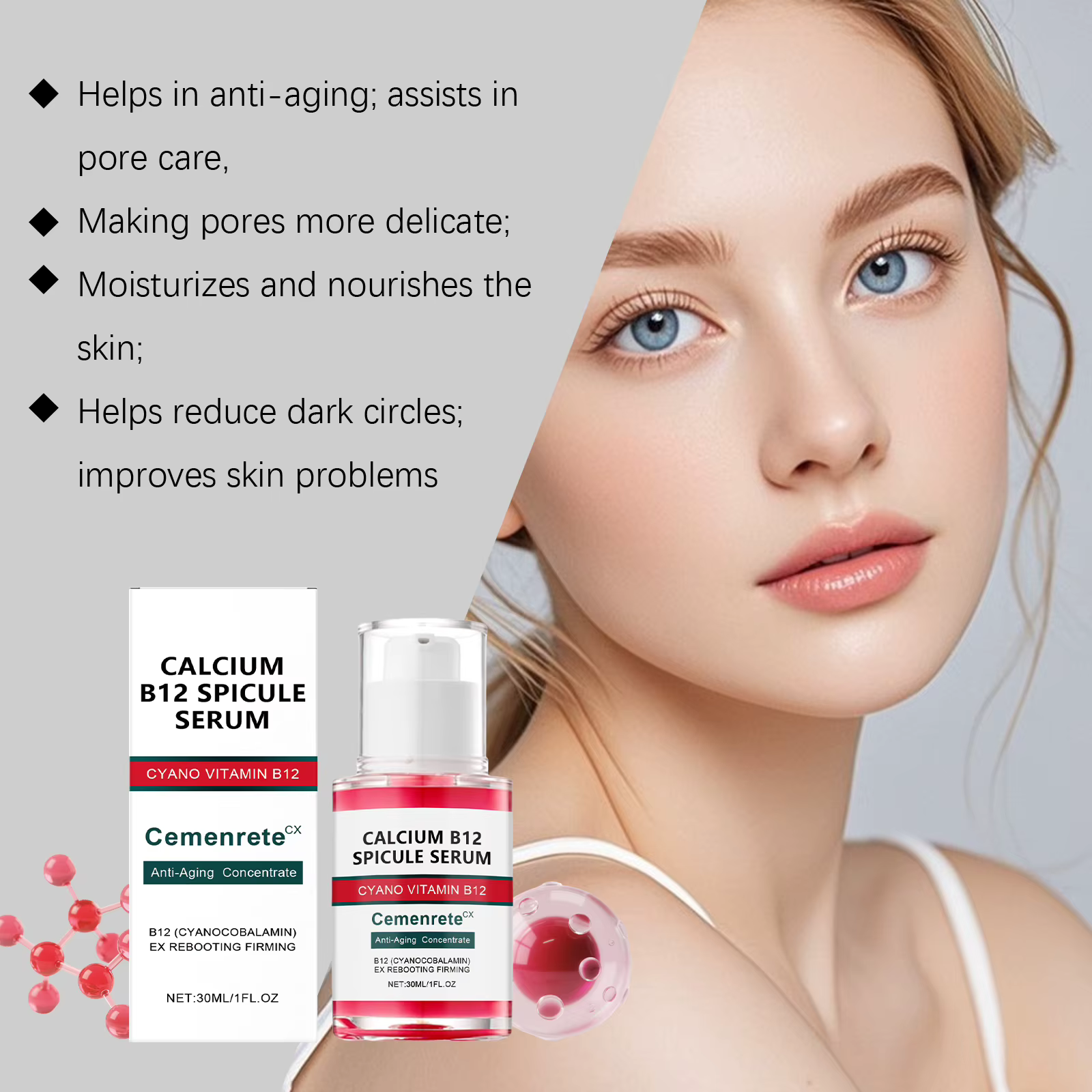 Ensemble de soins de la peau au Calcium