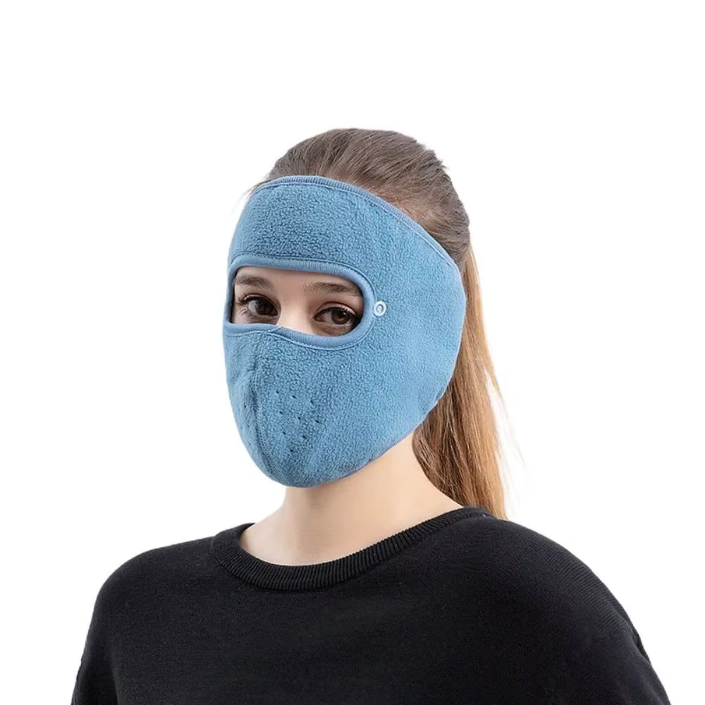 Masques de Ski en polaire respirants, coupe-vent, Anti-poussière, en laine, Protection des lentilles Anti-buée, protège-oreilles pour hommes