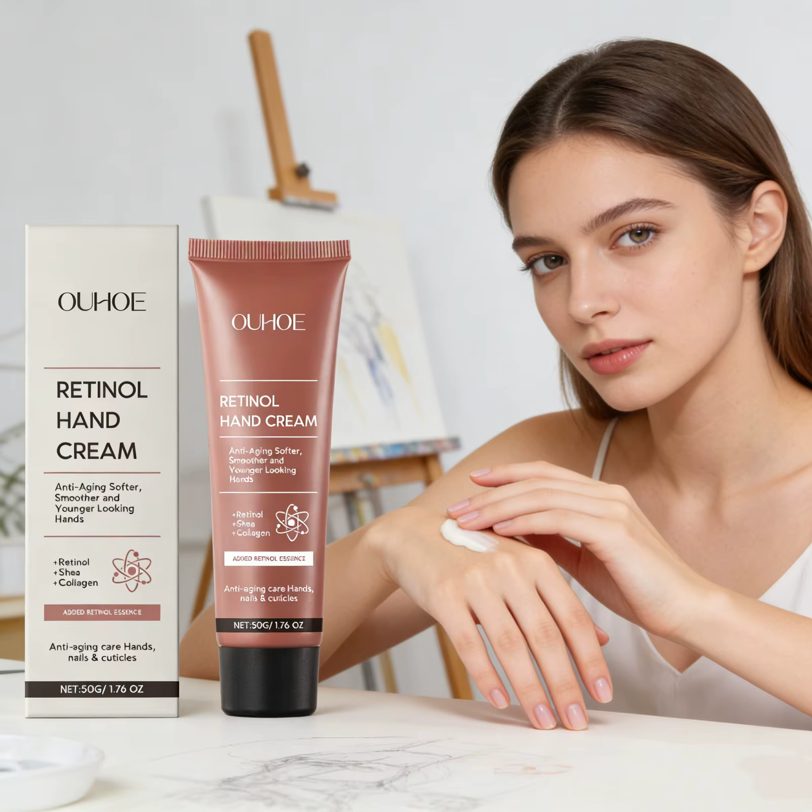 Crème Raffermissante pour les Mains au Rétinol – Hydratation Longue Durée