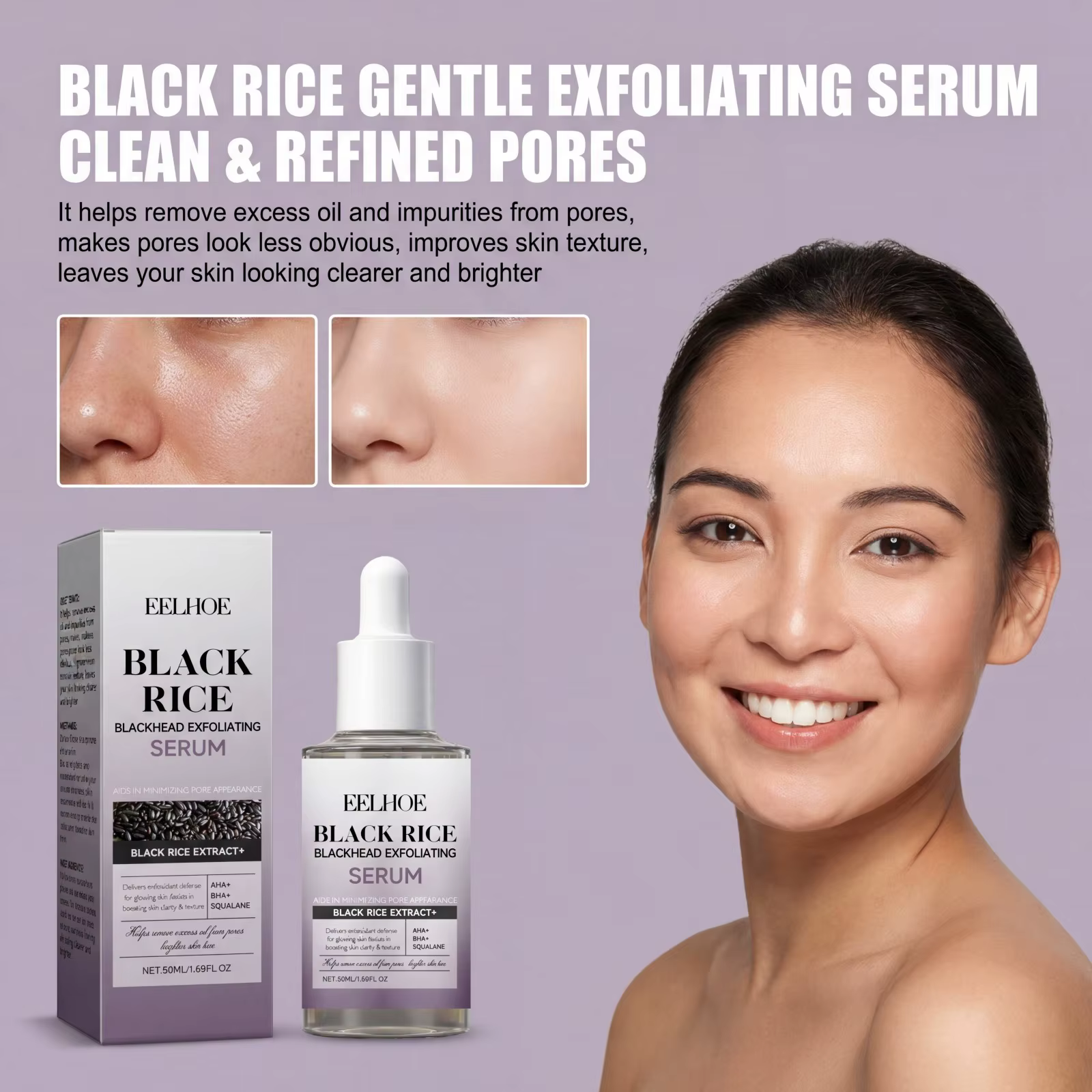 Sérum Exfoliant au Riz Noir – Exfoliation Douce
